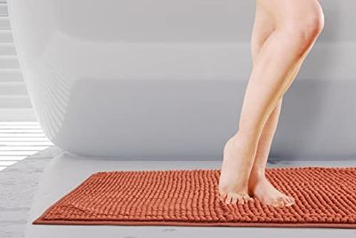 Emma Barclay Noodle Tapis de Bain antidérapant Doux au Toucher Orange brûlé 45 x 75 cm