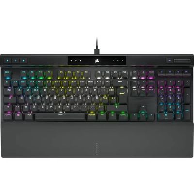 Corsair K70 Pro RGB USB-C Tastiera Gaming Ottico-Meccanica - Switch Lineari OPX, Tasti a Doppia Iniezione PBT, Frequenza di Interrogazione 8.000 Hz - FR Layout, AZERTY - Nero