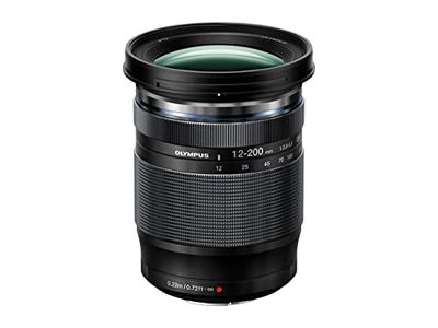 Olympus Alvo M.Zuiko Digital ED 12-200 mm F3.5-6,3, Zoom padrão, adequado para todas as câmaras MFT (modelos Olympus OM-D e Pen, série G da Panasonic), preto