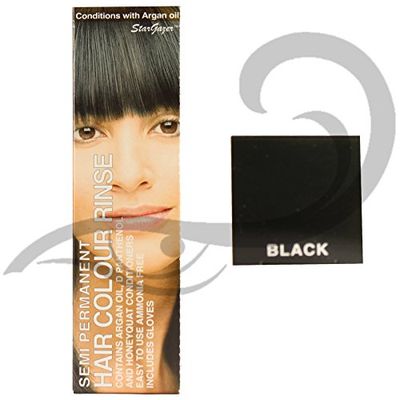 Natural Tone Semi Permanent Hair Colour, Black. Contains D Pathenol (Pro Vitamin B5), Argan extract and Honeyquat to condition the hair.