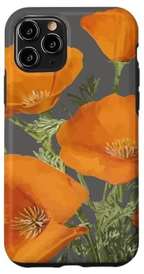 The California Poppy Orange Wildflower Case for iPhone 11 Pro