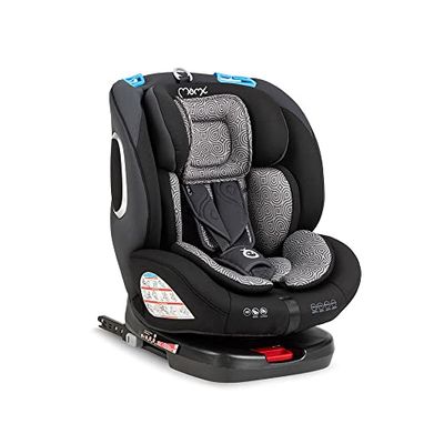 MoMi TORDI Silla de coche para niños de 0 a 12 años (grupo 0+, 1, 2, 3, peso de 3 a 36 kg), giratoria, en sentido inverso a la marcha: hasta 18 kg, en el sentido de la marcha: a partir de 18 kg