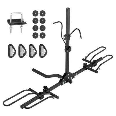 VEVOR Porte-Vélos pour 2 Vélos Porte-Bagages sur Attelage Capacité de Charge Maximale de 36 kg Compatible avec Receveurs de 30/51 mm pour Voitures SUV Camping-car Caravane Camion Voyage Déplacement