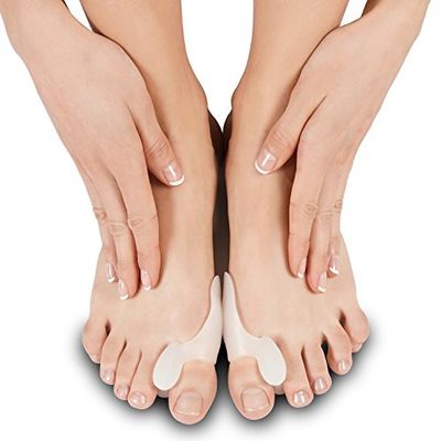 Soles Protector de Juanetes de Silicona — Almohadilla para Juanetes y Separador de los Dedos del Pie — Cómodo Separador de los Dedos del Pie de Gel Suave, Talla Única, Endereza el Dedo Gordo del Pie Standart, 2 Unidades