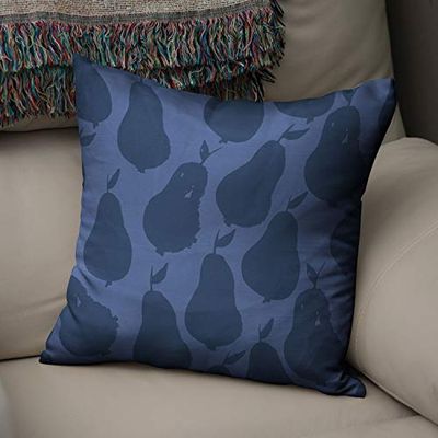 BonaMaison Decoratieve Kussensloop, Blauw Kussenhoezen Bank, Zitkussen, Decoratieve Kussenhoesjes, Kussensloop; Sofa, Slaapkamer, Kantoor, Auto 50x50 Cm - Ontworpen en vervaardigd in Turkije