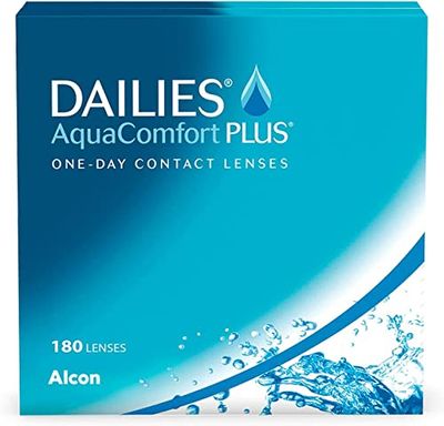 Dailies AquaComfort Plus Lenti a Contato Giornaliere, 180 Lenti, BC 8.7 mm, DIA 14.0 mm, -7.5 Diopt