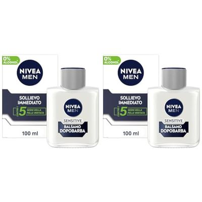 NIVEA MEN Sensitive Balsamo Dopobarba Extra delicato in Confezione da 200 ml, Dopobarba Uomo con Estratto di Camomilla e Vitamina E, Balsamo Barba Pelli Sensibili