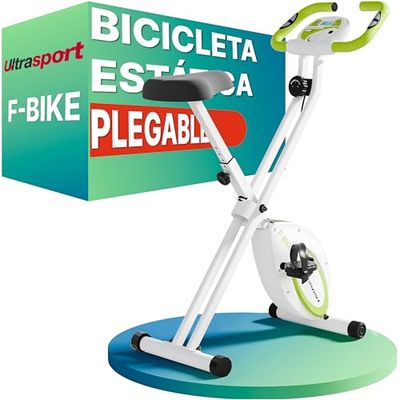 Ultrasport F-Bike e F-Rider Bicicleta estática de treino fitness, tonificação de todo o corpo e resistência, Única