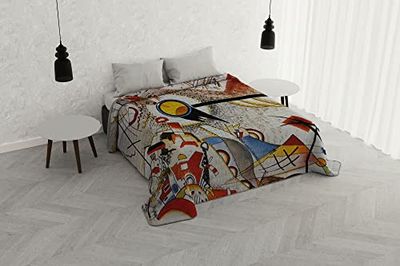 Italian Bed Linen Colcha de Verano con impresión Digital Sueños de Autor, Microfibra, SD-63, matrimonial