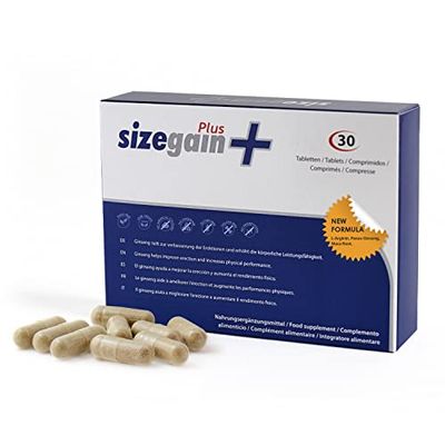 SizeGain Plus, Pastillas para alargar el pene, 30 comprimidos