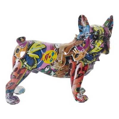 Alexandra House Living Decoratief figuur, meerkleurig, kunststof, hond, 14 x 26 x 24 cm
