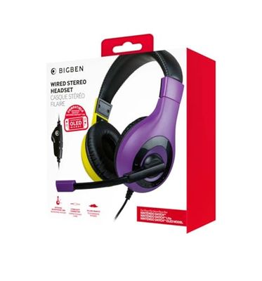 Bigben Interactive Stereo Gaming Headset V1 - Purple + Yellow (Switch)