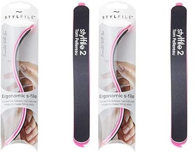 StylFile 12-Pack Curved Nail File with 240/400 Grit for Manicures