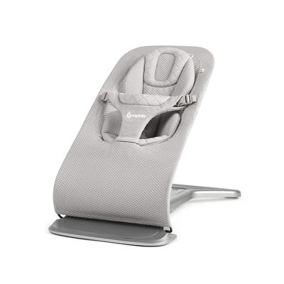 Ergobaby 3 en 1 Evolve Bouncer Mesh, Hamaca ergonómica para recién nacidos desde el nacimiento, columpio transpirable para bebés con inserto para recién nacidos (2,5 kg - 13,2 kg), Light Grey