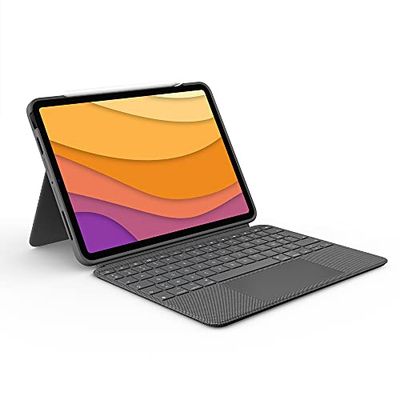 Logitech Combo Touch iPad Air (4:e och 5:e gen - 2020, 2022) tangentbordsväska, Layout Franska AZERTY - Grå