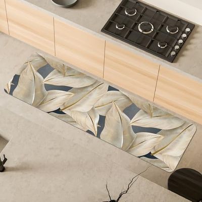 Comart - Alfombra de Cocina Austin - Impermeable - Antideslizante - Antimanchas - Lavable en Lavadora - Alfombra de poliéster - para Pasillo y Cocina - Made in Italy - Elegant Natura - 50 x 170 cm
