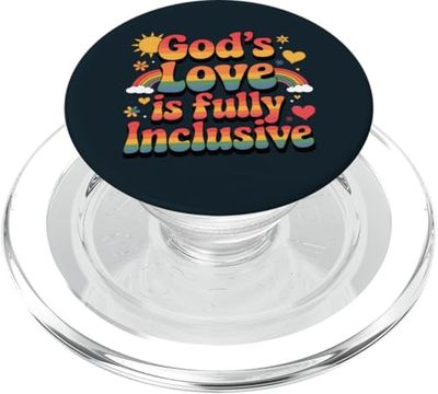 El amor de los dioses es totalmente inclusivo Aliado Gay LGBTQ Orgullo Christian PopSockets PopGrip para MagSafe