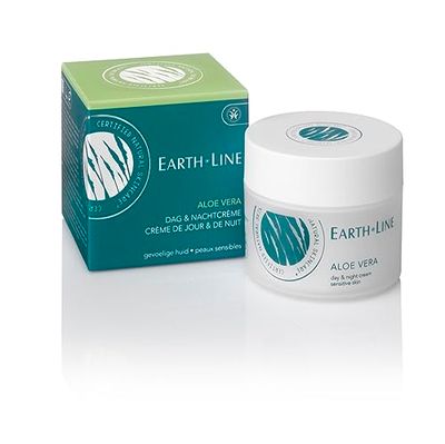 Earth Line Crème de jour et nuit Aloe Vera peau sensible Vitamine E 50ml