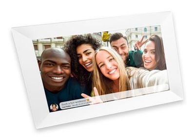 Cornice Digitale Smart 10" Touch con Display 1280x800, WiFi, App iOS & Android – Portafoto Digitale Bianco per Stampa Foto dal Cellulare firmato IRRADIO