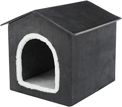 Rifugio Livia, 50 × 50 × 54 cm, Grigio scuro/Bianco