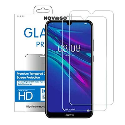 Novago displaybeschermfolie gemaakt van gehard glas voor Huawei Y6 2019/Honor 8A, 2 stuks