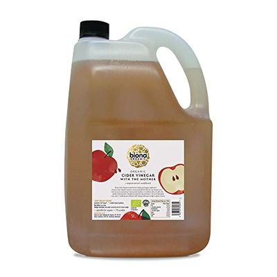 Biona Organic Apple Cider Vinegar with Mother 5 L, 5 Percent Acidity - Raw, Unfiltered & Unpasteurised - Naturally Vegan
