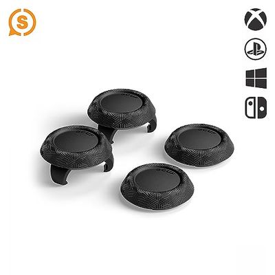 SCUF Control Thumbstick Grips - 4 Pack with 2 Bases - Pulse - Joystick Thumb Grips For Xbox One and Xbox Series X|S, PS4, PS5, Nintendo Switch Pro Controller - Black