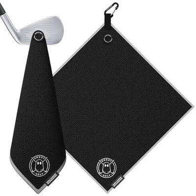 GHOST GOLF Magnetisk golfhandduk, svart