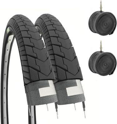 2 täcken 26 x 1 3/8 (37–590) + svart x city bike väg vuxen VINTAGE