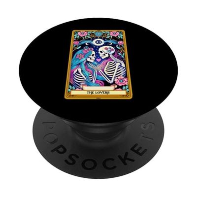 The Lovers Tarot Card Pareja Novio Novio Novia PopSockets PopGrip Adhesivo