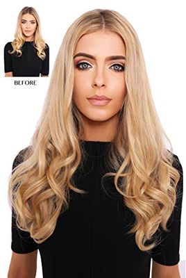 Lullabellz Thick Curly Clip In Hair Extensions, 16-Inch Length, Mellow Brown