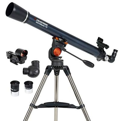 Celestron 21061 AstroMaster 70AZ: telescópio refrator, azul escuro