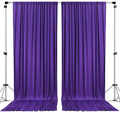 AK TRADING CO. Rideaux de Fond en Polyester avec Poches pour Tringle Violet 3 x 3 m