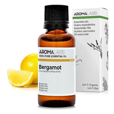BIO – BERGAMOTTE eterisk olja – 30 ml – 100% ren, naturlig, kemotypisk och AB-certifierad – AROMA LABS (franskt varumärke)