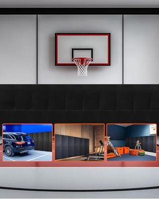 VEVOR Rembourrage mural gym, 1500x500x50 mm, tapis de protection murale résistant aux déchirures, amovible, mousse haute densité, coussin de protection imperméable durable pour garage, sous-sol, 4 pcs
