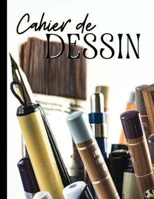 Cahier de dessin: carnet de dessin – cahier de croquis - format A4 - 100 pages blanches - couverture souple - pour dessiner, écrire ou faire des croquis