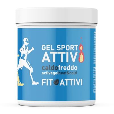 Crema Riscaldante Muscoli Sportiva Pre e Post Allenamento, Gel con Arnica, Collagene, Acido Ialuronico e Vitamina E, 100% Made in Italy 550 ml - FITOATTIVI