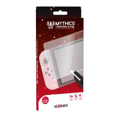 Konix Mythics – gehard glas 9H bescherming compatibel met Nintendo Switch OLED – displaybeschermfolie voor Nintendo Switch OLED