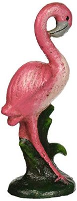 Design Toscano SP967 Ouvre-Bouteille en Fonte Flamant Rose, Multicolore, 5 x 5 x 11.5 cm