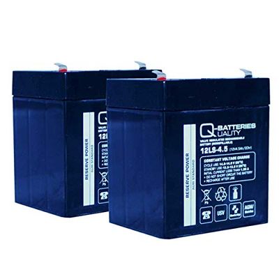 Q-Batteries - Batteria di ricambio per listelli di scale e pazienti, 24 V, 4,5 Ah (2 x 12 V)