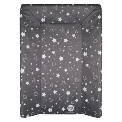 BabyCalin Luxury Mudador Star cinzento-escuro 50 x 70 cm, com tabela de altura impressa