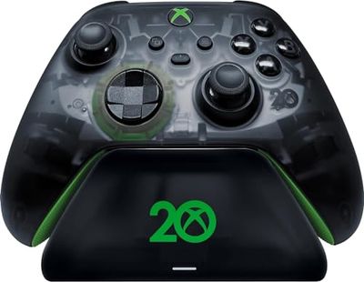 Razer Universal Quick Charging Stand - Quick Charger for Xbox Controllers (Universal Compatibility, Magnetic Contact System, Matches Your Xbox Controller, One-handed Navigation) Xbox 20th Anniversary