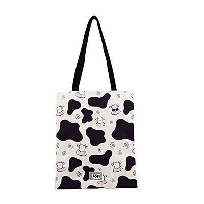 Oh My Pop! Cow-Shopping Bag, Beige, 33 x 40 cm