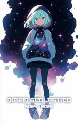 Diario scolastico 2024 2025: 1 PAGINA AL GIORNO | Da settembre 2024 a Luglio 2025 | Scuola primaria | Scuola secondaria primo secondo grado | Ragazza Kawaii