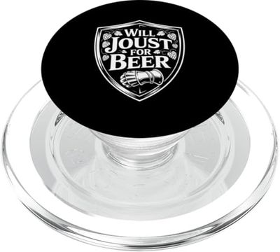 Will Joust for Beer Shield Design Fun PopSockets PopGrip para MagSafe