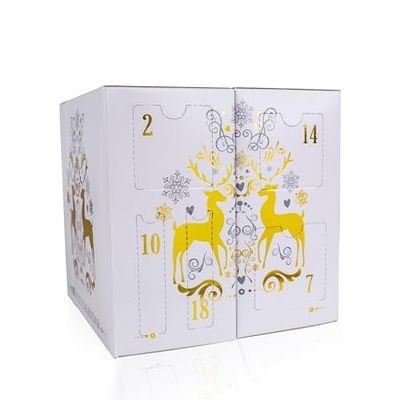 Accentra -Calendrier de l'Avent Beauté avec 24 produits de maquillage & cosmétiques-Calendrier de l'Avent Maquillage Femme avec rouge à lèvres, cils, vernis à ongles, ombres à paupières, applicateurs.