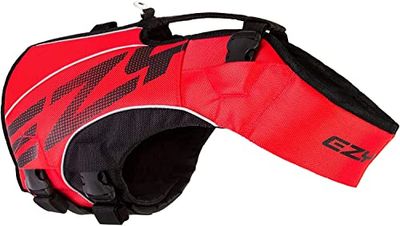 EZYDOG X2 boost-flytväst, båtliv, hundvänlig, padelboard, överlägsen flytkraft, räddningshandtag, flytväst (storlek M, röd)