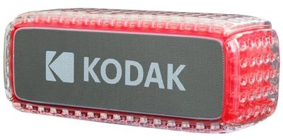 KODAK Altoparlante Bluetooth impermeabile IPX6, suono potente 8 W, illuminazione RGB, durata 5 ore, connessione Bluetooth V5.0, rosso