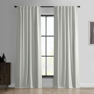 HPD Half Price Drapes Essential Solid Blackout Curtains for Bedroom 108 Inches Long (1 Panel) Thermal Insulated Blackout Curtains for Living Room Rod Pocket Window Curtains, 50W x 108L, Warm White