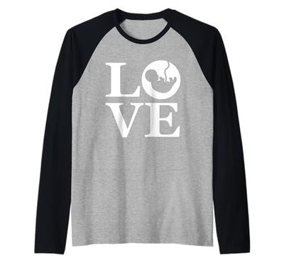 Love Baby Silhouette Pro-Life Family Compassion Maglia con Maniche Raglan